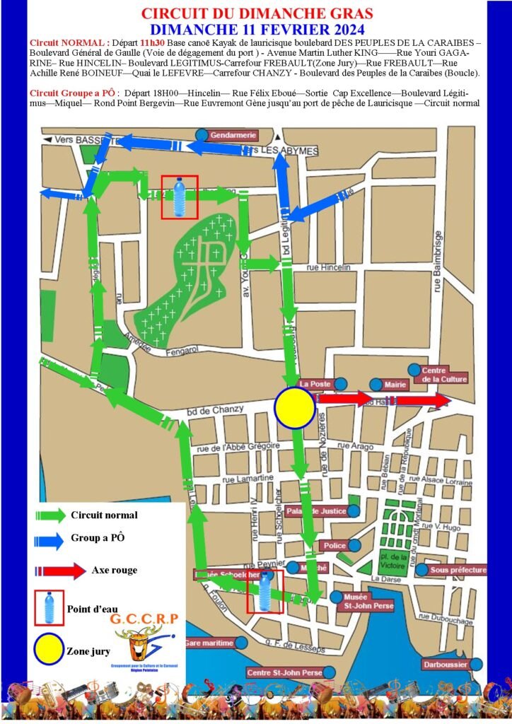 Circuit de la grande parade du dimanche gras