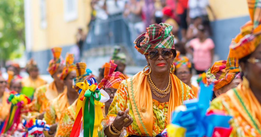 Départ du défilé des cuisinières de Guadeloupe