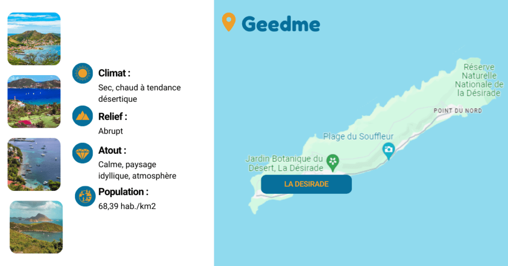 Plan de la Desirade en Guadeloupe