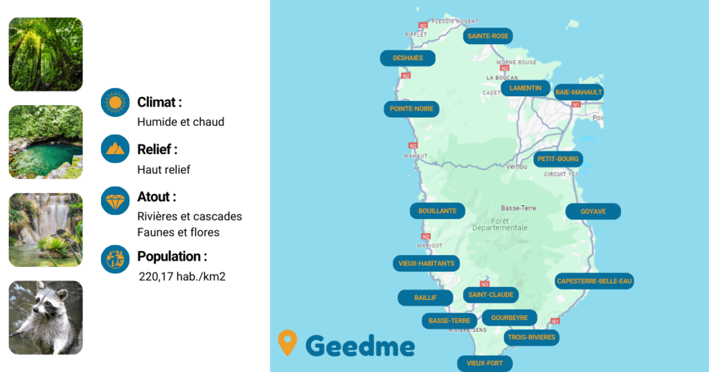 Plan de la basse-terre Guadeloupe 