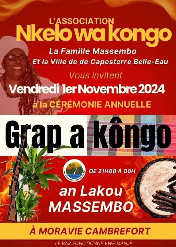 Flyers de l'évènement grap à kongo en Guadeloupe