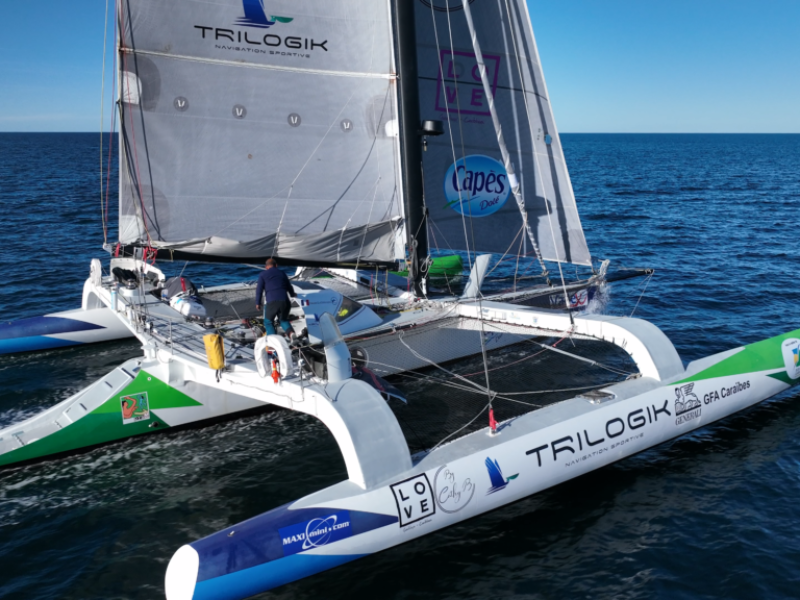 Excursion à Marie-Galante sur le trimaran de Course Trilogik Dys de Coeur