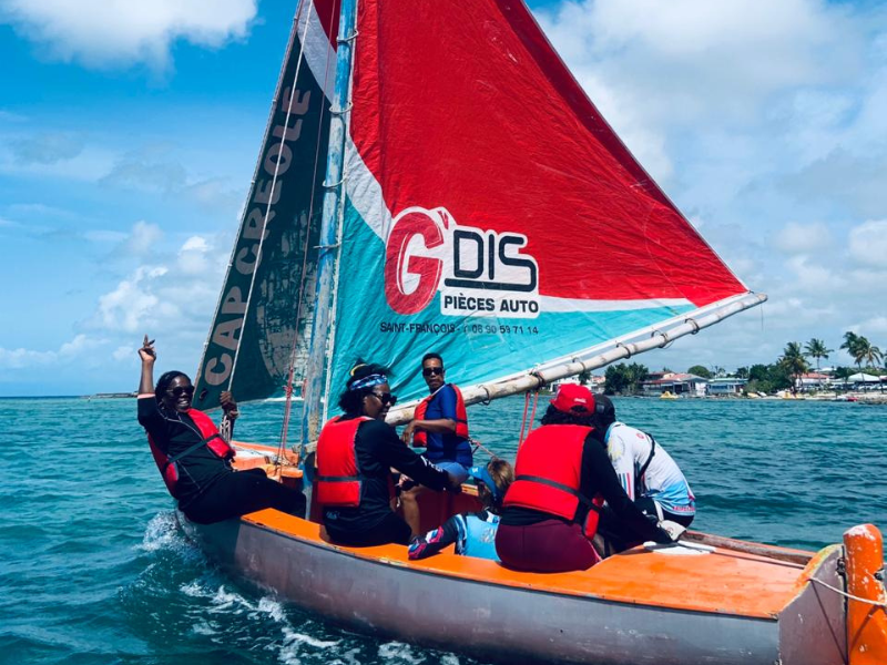 Baptême de voile traditionnelle dans le lagon de Saint-François