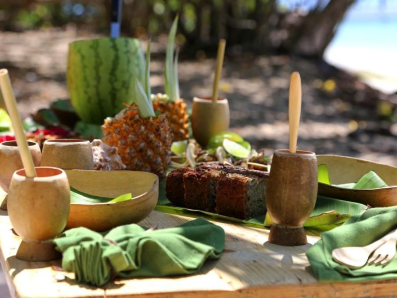 Atelier cuisine sur la plage en Guadeloupe