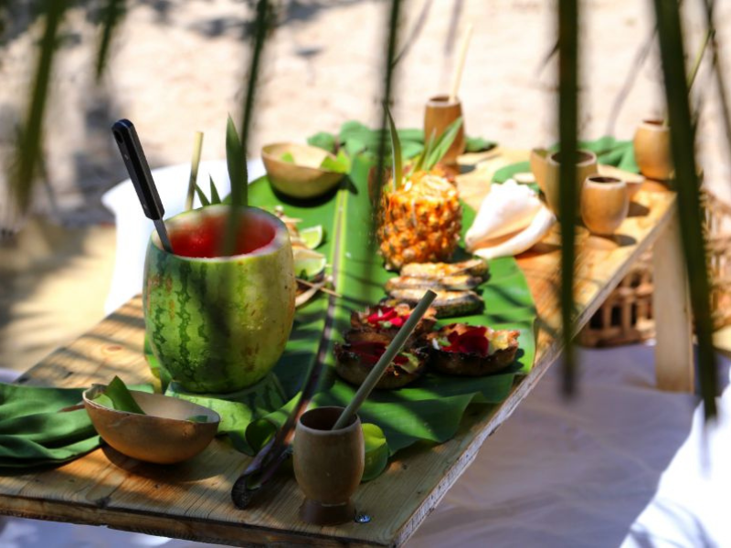 Atelier cuisine sur la plage en Guadeloupe